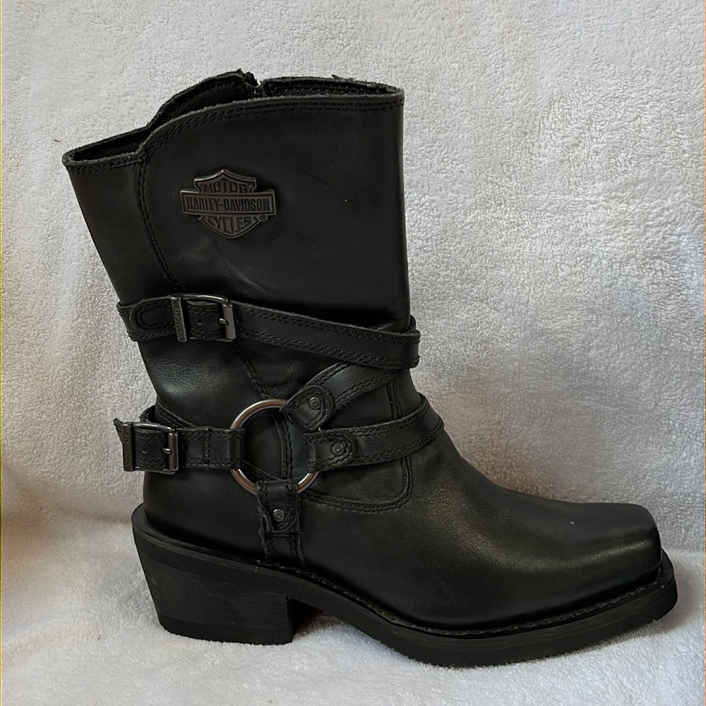 Harley Davidson women’s leather harness riding boots